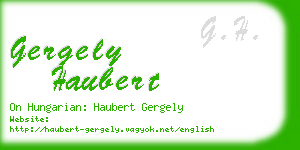 gergely haubert business card